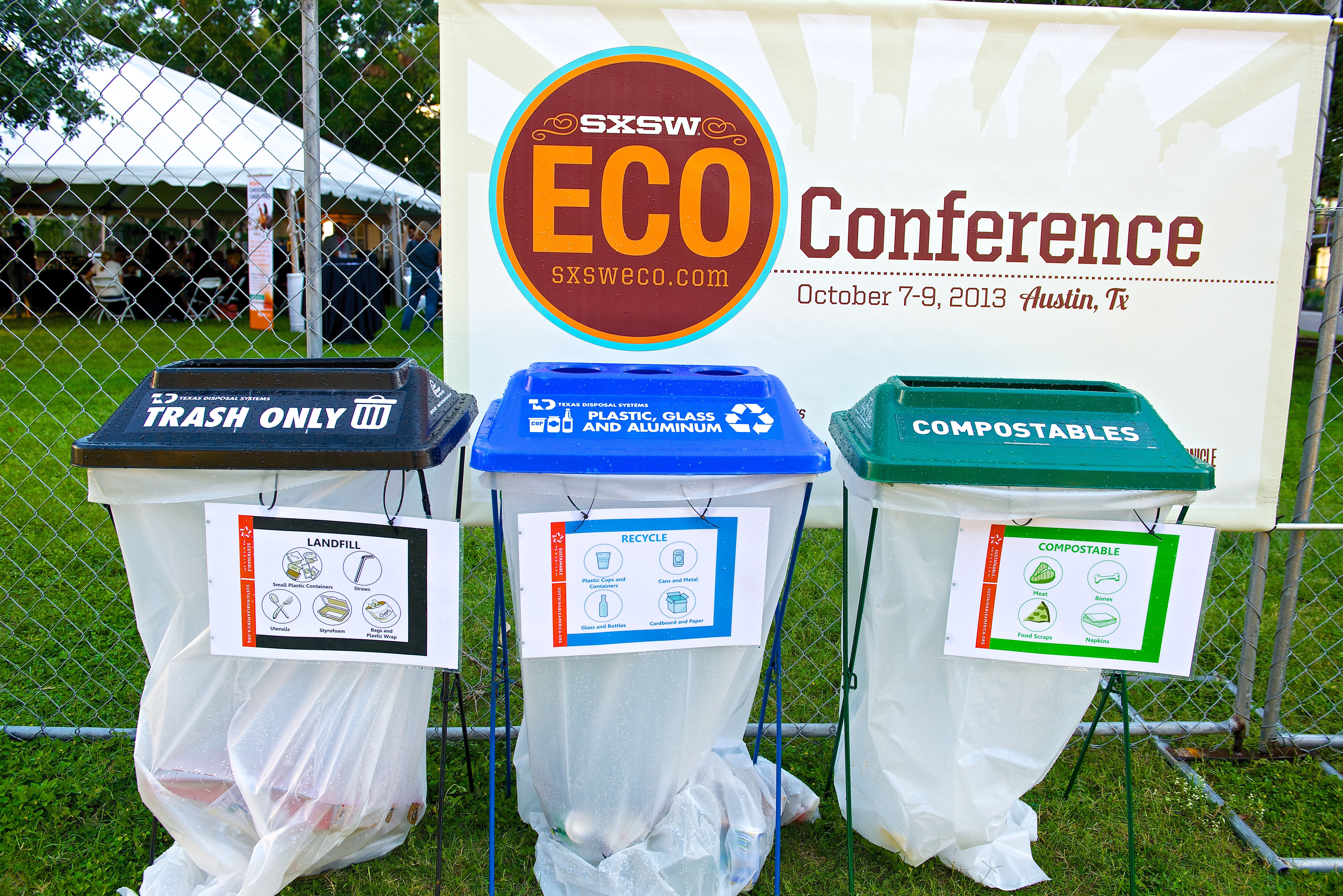 food waste bins at SXSW Eco