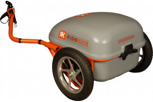 Ridekick electric powered bike trailer
