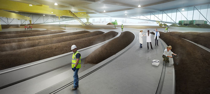 Composting facility in New York's Green Loop