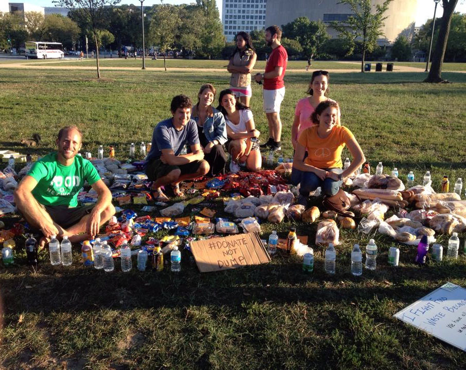 Rob Greenfield recovered wasted food in Washington DC