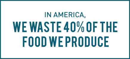 In America, we waste 40 percent of the food we produce