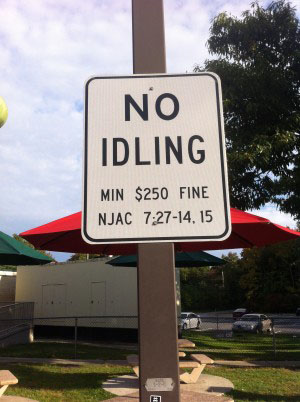 No-idling sign